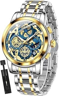 Ladies Luxury Gold Silver Stainless Steel Quartz Watch Waterproof Date
