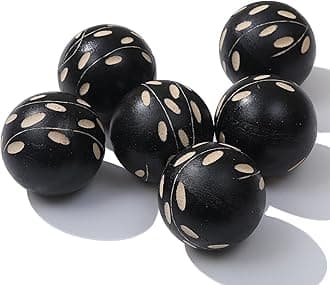 Set of 6 Decorative Orbs for Bowls and Vases - Spot Pattern - Resin Round Sphere Balls for Living, Dining Room Coffee Table Centerpiece Home Decor