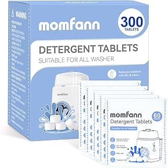300 Professional Deep Cleaning Detergent Tablets for All Baby Bottle Washers, Washer Tablets for Bottle Washer and Sterilizer and Dryer, Easy to Use