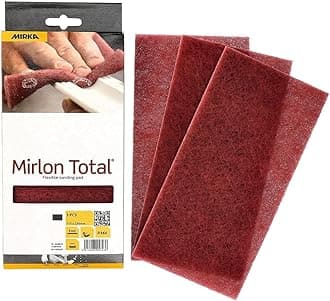 Mirlon Total Scuff Handsanding Pad Non-Woven/Very Fine Grit 360/3 Pieces / 4.5" x 9" / ‎18-118-447RP