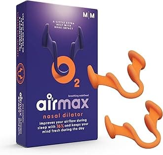 Air Max Nasal Dilator | Anti Snore Devices for Men and Women | 2 Pack Medium | 76% More air for Better Breathing, Sleep aid & snoring Relief | Reusable