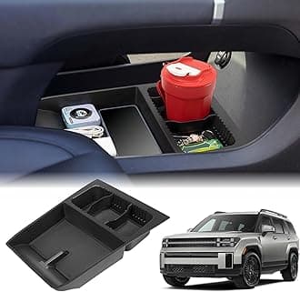 Compatible for Hyundai Santa Fe 2024 2025 Accessories, Center Console Organizer Tray, Interior Storage Box Insert