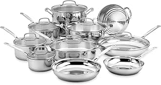 Cuisinart 17-Piece Cookware Set, Chef's Classic Steel Collection 77-17N