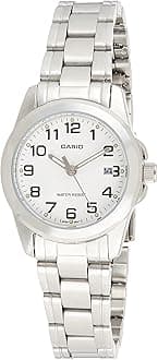 Casio LTP-1215A-7B Women's Analogue Quartz Watch with Stainless Steel Strap, Silver, Bracelet