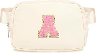 Fanny Pack For Girls Birthday Christmas Gifts Idea For 4 5 6 7 8 9 10 11 12 13 Year Old Kids Cute Trendy Belt Bag Fashionable Waist Packs Crossbody Bag Initial Letter A Beige