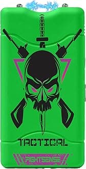 FIGHTSENSE Super Heavy Duty 35 Billion Mini Stun Gun for Self Defense with Bright Led Flashlight, Rechargeable Battery, Nylon Holsters with Belt Loop for Easy Cary