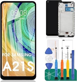 For Samsung Galaxy A21s Screen Replacement For Samsung A21s LCD Screen A217 LCD Display SM-A217F Touch Digitizer Assembly SM-A217M,SM-A217N Repair Kits(Black With Frame)
