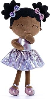 GloveleyaBaby Girl Gifts Baby Dolls Soft Doll Curvy Illusion Girl Black Purple 12inches