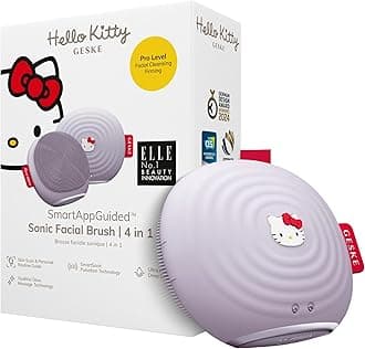 GESKE x Hello Kitty | SmartAppGuided™ Sonic Facial Brush | 4 in 1 | Electric Facial Cleansing Brush | Cleansing Brush | Facial Brush | Skin Cleansing | Skin Care