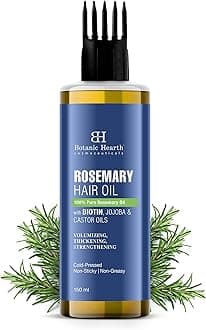 Botanic Hearth 100% Pure Rosemary Oil for Hair Growth | Controls Hair Fall, Promotes New Hair Growth | Hair Strengthening Treatment for Healthy Nourished Hair | 150 ml