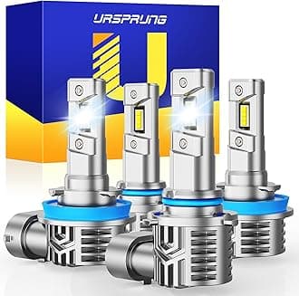 Ultra Bright H11 9005 Led Bulb Combo, Upgraded 5th-Gen 16 CSP for Superior Brightness, 6500K Cool White, H8/H9/HB3 Fog Bulb HID, 90,000 Hours Lifespan, IP68 Waterproof, Pack of 4