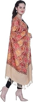 Women's Kashmiri Aari Embroidered Wool Stole (Kp102)