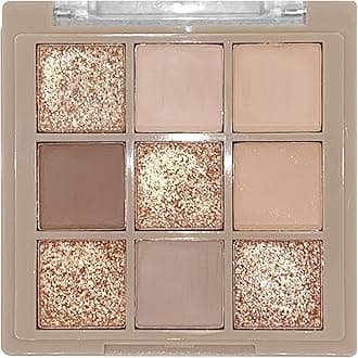 Nude Gold Eyeshadow Palette, Matte Shimmer Glitter Eye Shadow Makeup Palettes, Naked Neutral Brown Eyeshadow Makeup Pallet For Women, Highly Pigmented Long Lasting Blendable Cool Toned Eyeshadow
