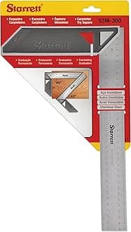 K53M-300-S Carpenters Try Square for Woodworking – 300mm Metric Set Square