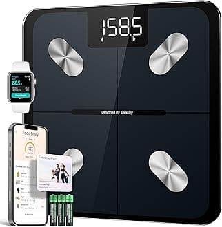 Etekcity Scales for Body Weight, 0.05 lb Bathroom Digital Weighing Scales for BMI, Fat, Muscle Mass, Smart Body Composition Monitor with App& Bluetooth, 400 lb/180 kg