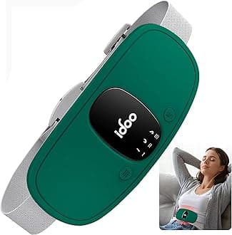 iDOO Travel Heating Pad, FSA Eligible Item, Portable Heating Pad for Period Cramps with 3 Heat Levels and 3 Massage Modes, Menstrual Heating Pads for Women, Gifts for Girlfriend Mom Wife Women (Green)