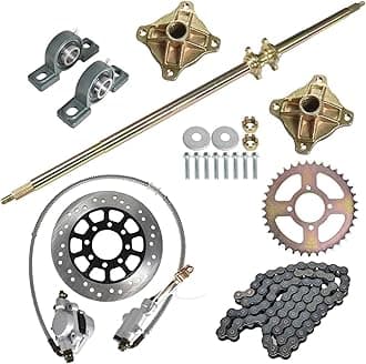 44.25in Go Kart Rear Axle Shaft Assembly Complete Kit Replacement for Go Kart ATV Quad Trikes Golf Carts