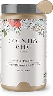 Country Chic All-in-One Chalk Paint for Furniture, Cabinets, Home Decor, Eco-Friendly, Matte Finish, Built-In Primer & Top Coat for Wood, Metal - Road Trip (Tan) - Quart 32 oz (950 ml)