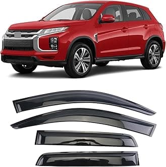 Outside Mount Window Visor Deflectors Rain Guards Compatible with M-itsubishi Outlander Sport/ASX 2011-2023