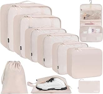 6 Set/8 Set/10 Set Packing Cubes Various Sizes Packing Organizer for Travel Accessories Luggage Carry On Suitcase
