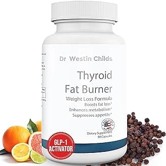 Dr. Westin Childs Thyroid Fat Burner - Fast Acting Thermogenic Weight Loss Supplement for Women & Men with Hypothyroidism, Hashimoto's & Hyperthyroidism for Waist Trimming, Bloating, 30 Servings