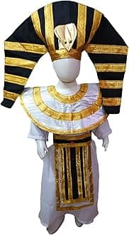 BookMyCostume Polyester Egyptian Pharoah King Tutankhamun International World Costume|Premium 4-5 Years
