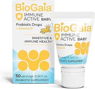 Immune Active Baby Probiotic Drops + Vitamin D | for Babies & Toddlers 0-36 Months | Supports Digestive & Immune Health | Allergen, Dairy, Soy & Gluten Free | 50 Day Supply