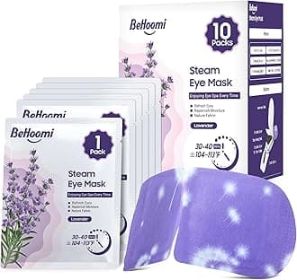 Steam Eye Mask, 10 Packs Heated Eye Mask, Self Heating Disposable SPA Warm Compress for Eyes Sleep Mask, Travel Essentials & Relaxation Gifts, Valentine's Day Gifts (Lavender Scent)