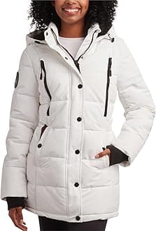 CANADA WEATHER GEARWomens Winter Coat – Full Length Quilted Puffer Parka – Plus Size Heavyweight Maxi Jacket for Women, S-XL