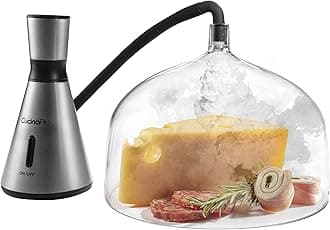 Smoking Gun w XL 7-1/4" Dome- Hot Cold Portable Smoker Infuser Kit for Indoor Outdoor Use- Smoke Meat, Cheese, Cocktails Faster than Smoker Box, Large Dome Has Greater Capacity
