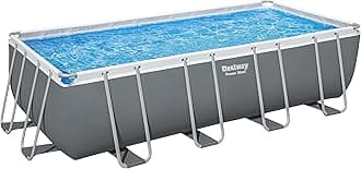 Bestway 18ft Steel Pro Max Above Ground Pool, Rectangular Swimming Pool Set Complete Set