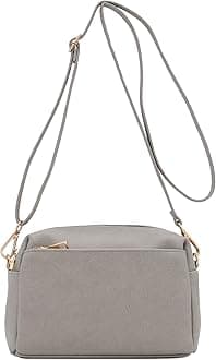 FashionPuzzle Triple Zip Small Crossbody Bag