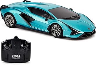 Lamborghini Sián FKP 37 - Blue - 1:24 Scale, Remote Control Radio Vehicle, 2.4 Ghz, LED Headlights, Indoor-Outdoor Racing Toy, Licensed