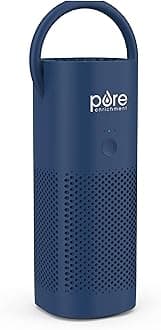 Pure Enrichment PureZone Mini Portable Air Purifier - Cordless True HEPA Filter Cleans Air & Eliminates 99.97% of Dust, Odors, & Allergens Close to You - Cars, School, & Office (Blue)