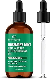 Botanic Hearth Rosemary & Mint Hair & Scalp Oil (60ml) | Natural Hair & Scalp Treatment | Nourishing & Strengthening Essential Oils for Thicker Hair & Scalp
