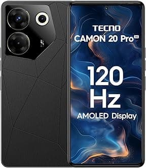 Tecno Camon 20 Pro 5G (Dark Welkin, 8GB RAM,128GB Storage)| India's 1st MediaTek Dimensity 8050 Processor | 16GB Expandable RAM | 64MP RGBW(G+P) OIS Rear Camera