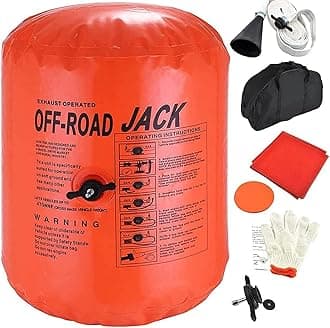 4-Ton Exhaust Air Jack - Portable Inflatable Car Lifting Bag for SUV, Truck & Off-Road Vehicle Recovery Emergency Tire Change Kit for Uneven Terrain