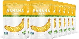 Nature’s Turn Freeze-Dried Banana Crisps – Healthy, Gluten-Free, Crispy & Delicious, Plant-Based Snack, Ideal for Cereal, Smoothies, School Lunches, & On-the-Go, Bags of 12 (0.53 oz Each)