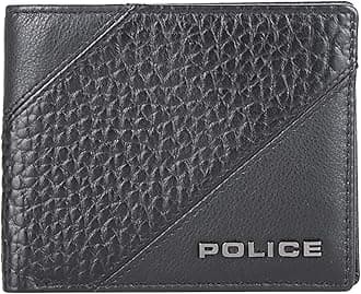 Police Jumbo Men's Slim Wallet | Leather Purse with 8 Card Slot, 2 Currency Compartment, 2 Slip-in Pockets -Black | Premium Design with Lagendary Style