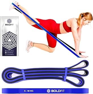 BoldfitNatural Rubber Resistance Bands for Workout Dual Color Heavy Resistance Band for Stretching, Pull ups, Home Exercise Resistance Band