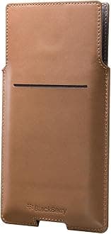 BlackBerry Leather Pocket Case for BlackBerry PRIV - Retail Packaging - Tan