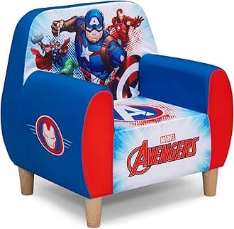 Delta Children Marvel Avengers Foam Chair for Kids, Blue