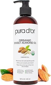 Pura D'OR Organic Sweet Almond Carrier Oil 16 oz