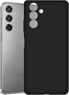 Spazy Case® Samsung Galaxy M35 5G Back Cover | Soft Silicone Slim Back Case Cover for Samsung Galaxy M35 5G - Black