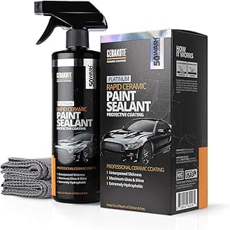 CERAKOTE® Rapid Ceramic Paint Sealant – Maximum Gloss & Shine – Extremely Hydrophobic – Unmatched Slickness- Repels Road Grime – Long Lasting - Quick & Easy Application - Pro Results