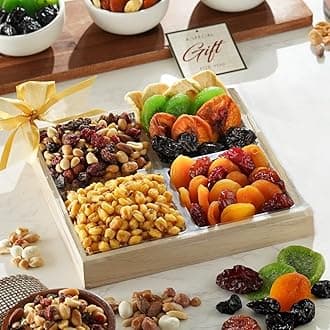 Dried Fruit Gift Tray, Gift Box Arrangements and Healthy Gourmet Gift Basket for Birthday, Appreciation, Thank You, Families, Father's Day (2.5lbs)