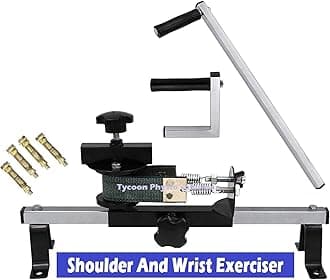 Shoulder Wheel Silver Hot Therapy Axial Shoulder Wheel Compact Model With Wrist Exerciser for physiotherapy and 360 deegre Provides effective pain relief for frozen shoulder