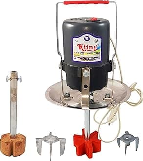 KIING Madhani Machine With 2 Rod 4 Phool Capacity 6 Ltrs, Black