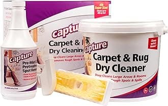 Capture Carpet Total Care Kit 400 - Home Couch and Upholstery, Car Rug, Dogs & Cats Pet Carpet Cleaner Solution - Strength Odor Eliminator, Stains Spot Remover, Non Liquid & No Harsh Chemical