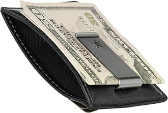 Money Clip Wallet | Super Strong Magnetic Wallet | Money Clip for Men | Front Pocket Wallet | Slim Card Wallet by House of Jack Co, Black